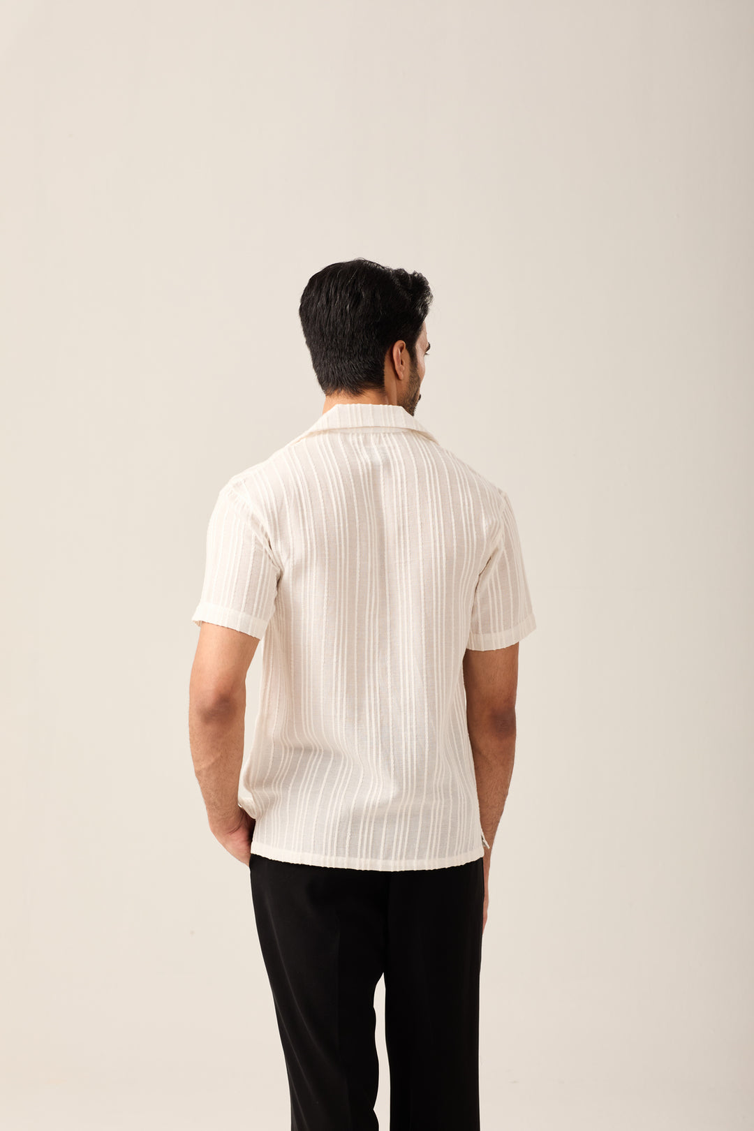 White Striped Casual Shirt