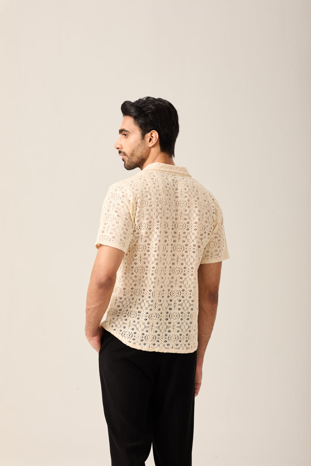 Beige Crochet Shirt