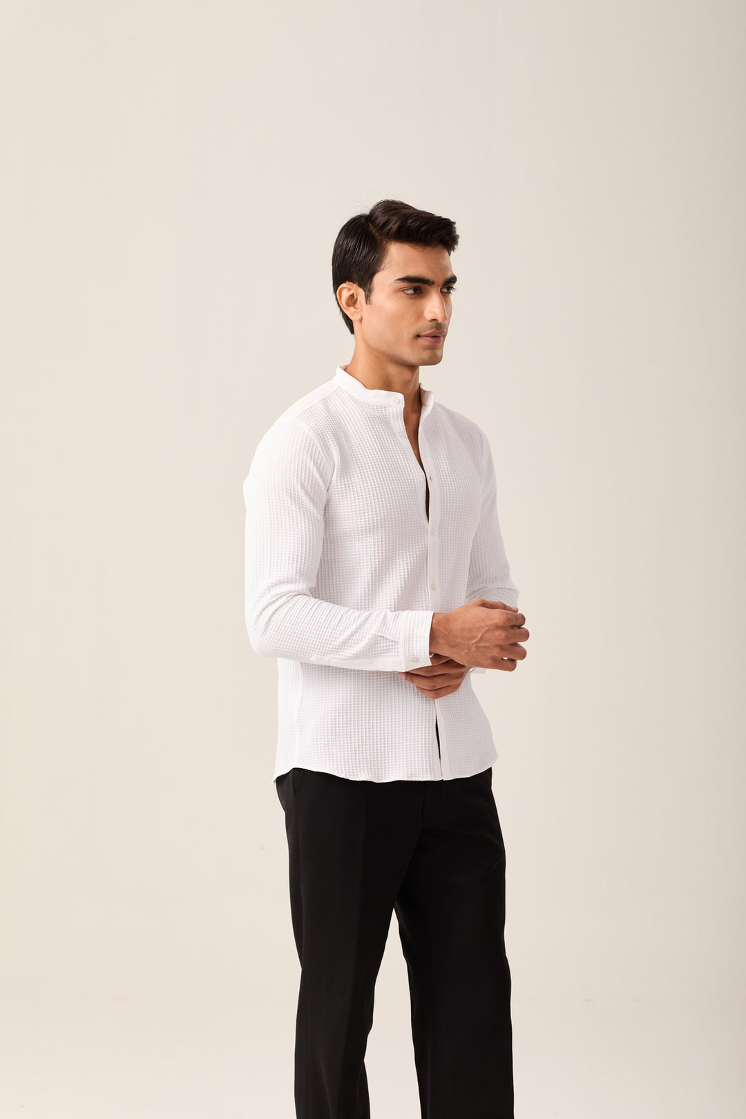 Classic White Textured Shirt