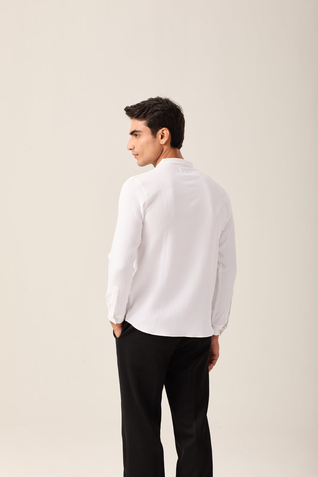 Classic White Textured Shirt