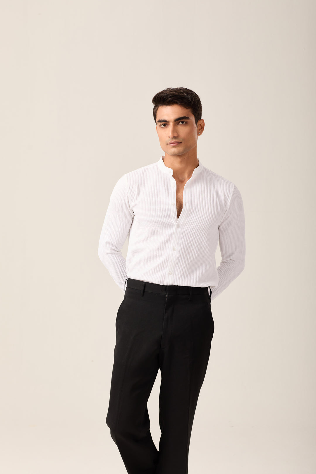 Classic White Textured Shirt