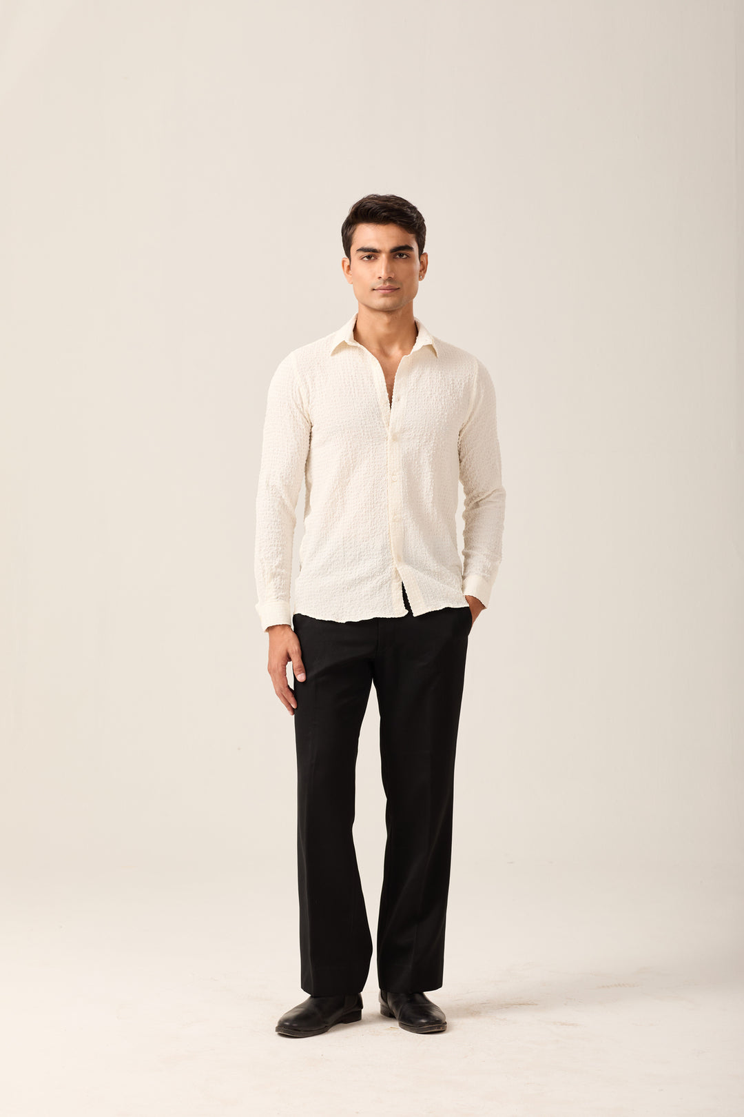 Ivory Textured Shirt