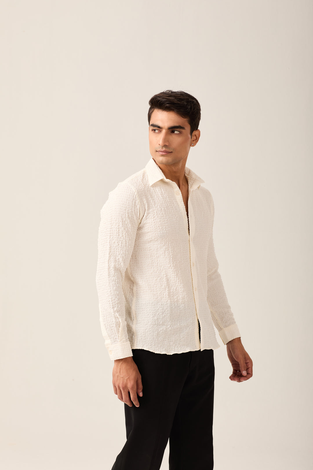 Ivory Textured Shirt