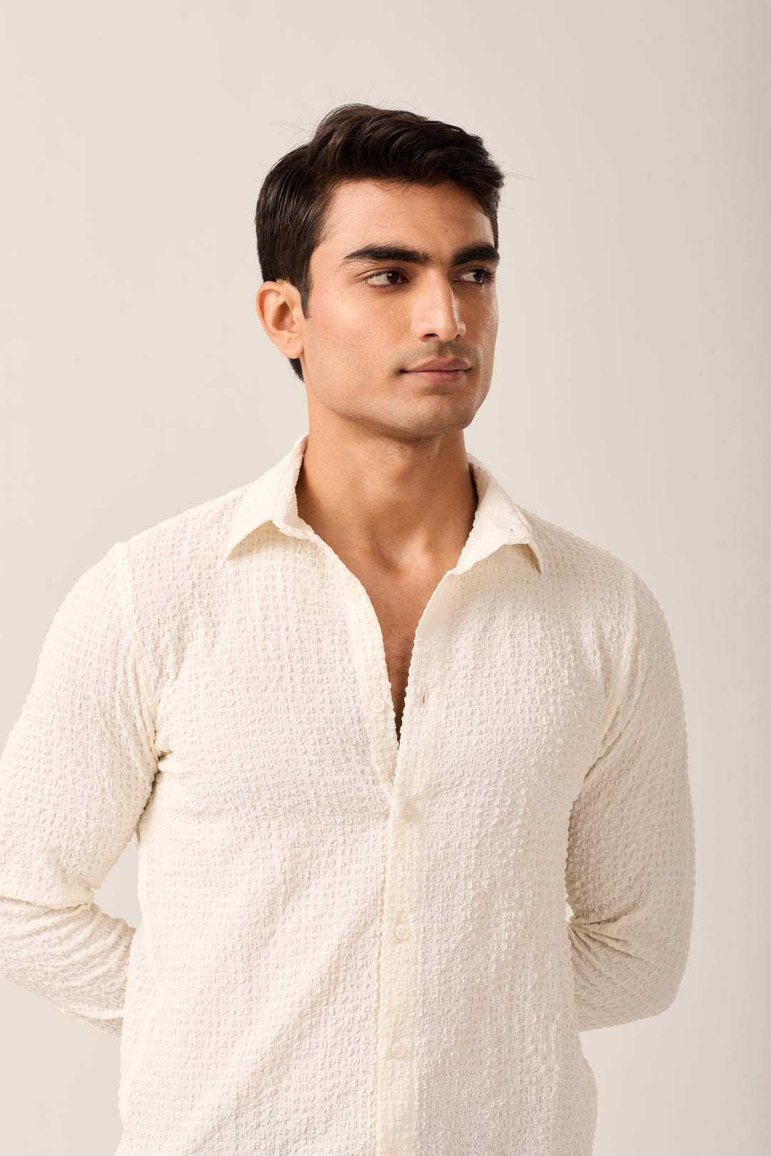 Ivory Textured Shirt