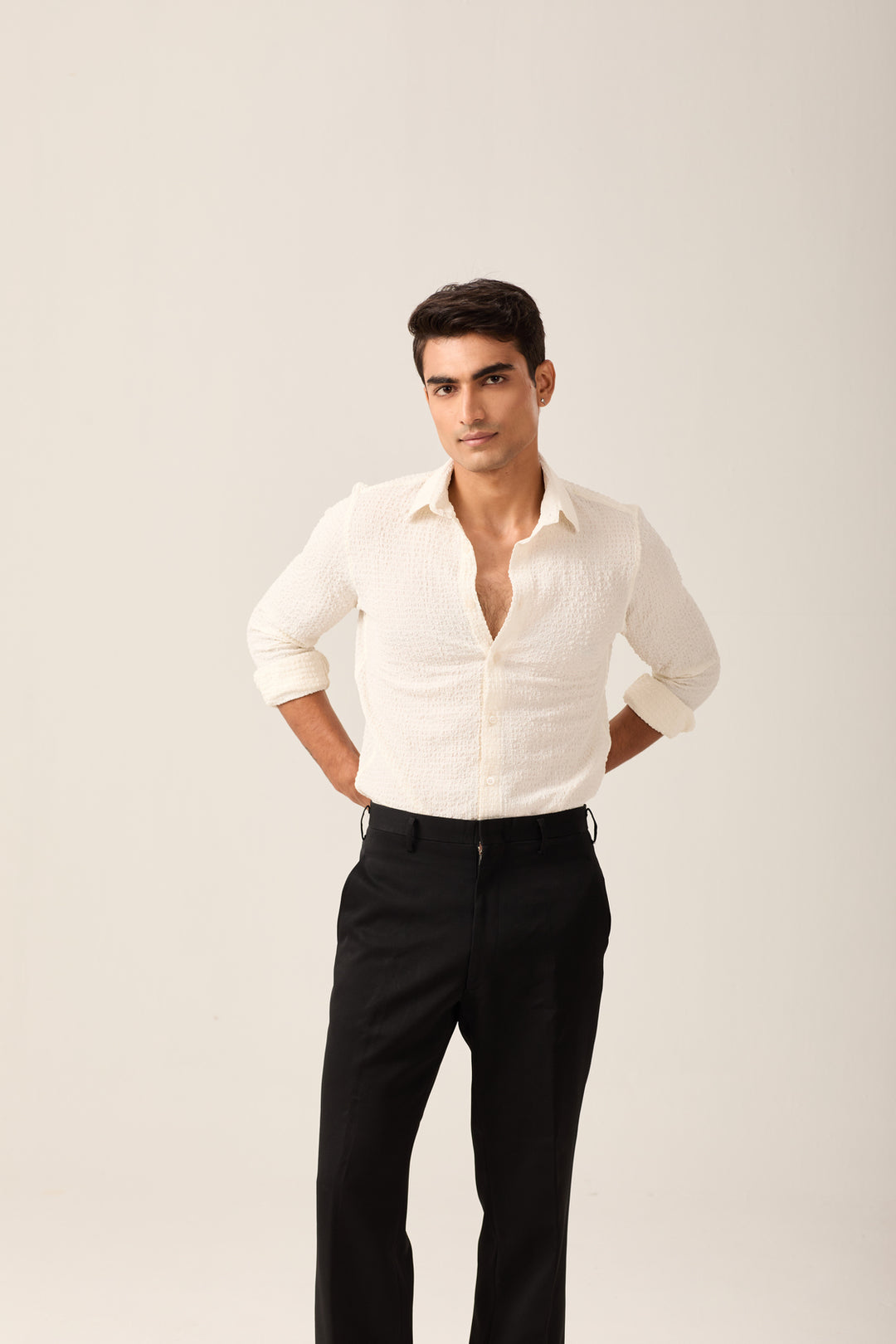 Ivory Textured Shirt