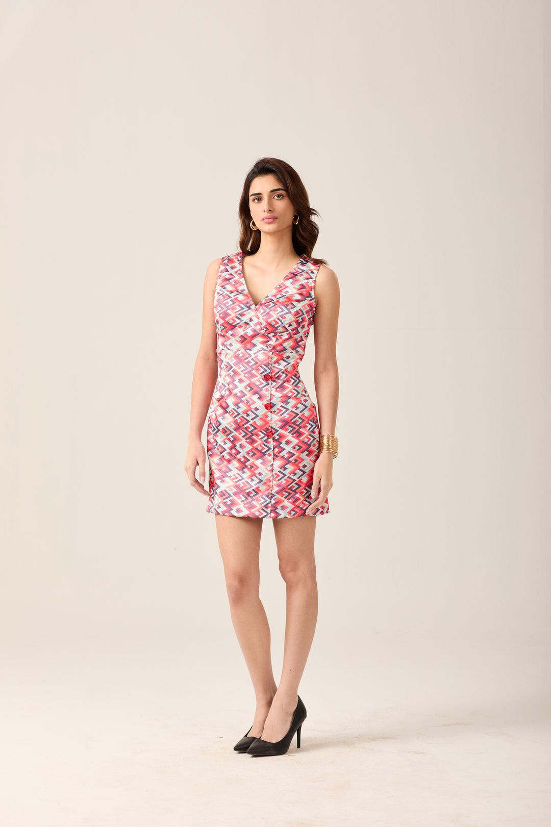 Geometric Print Bodycon Dress