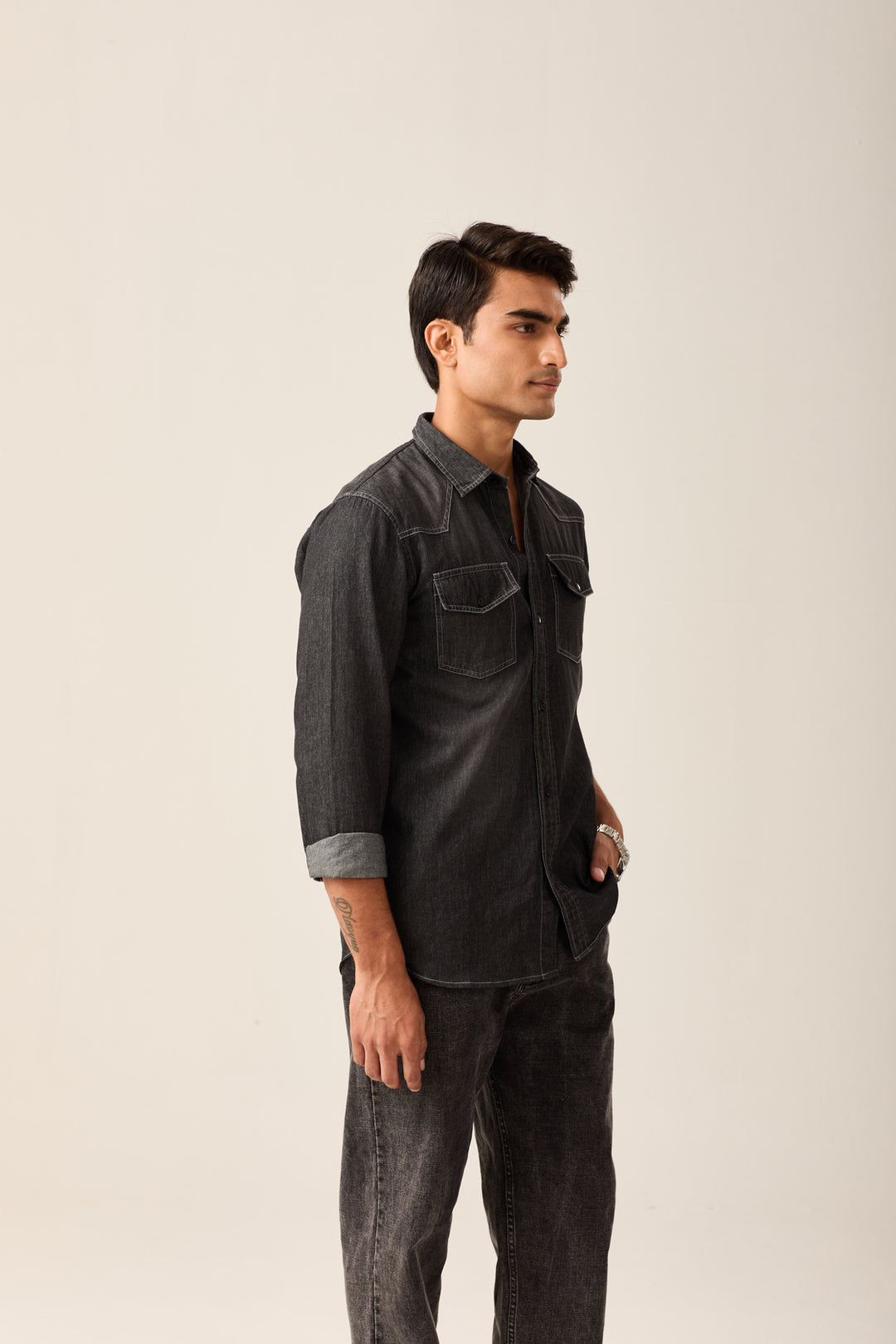 Charcoal Western Shirt