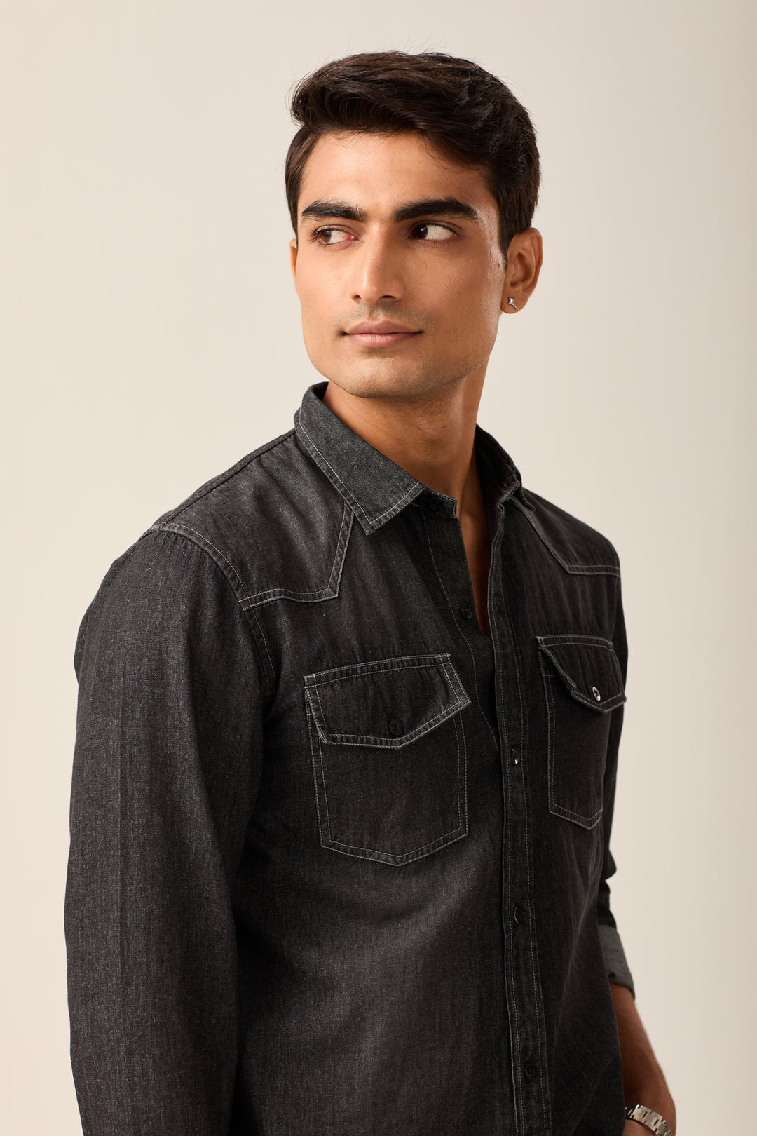 Charcoal Western Shirt