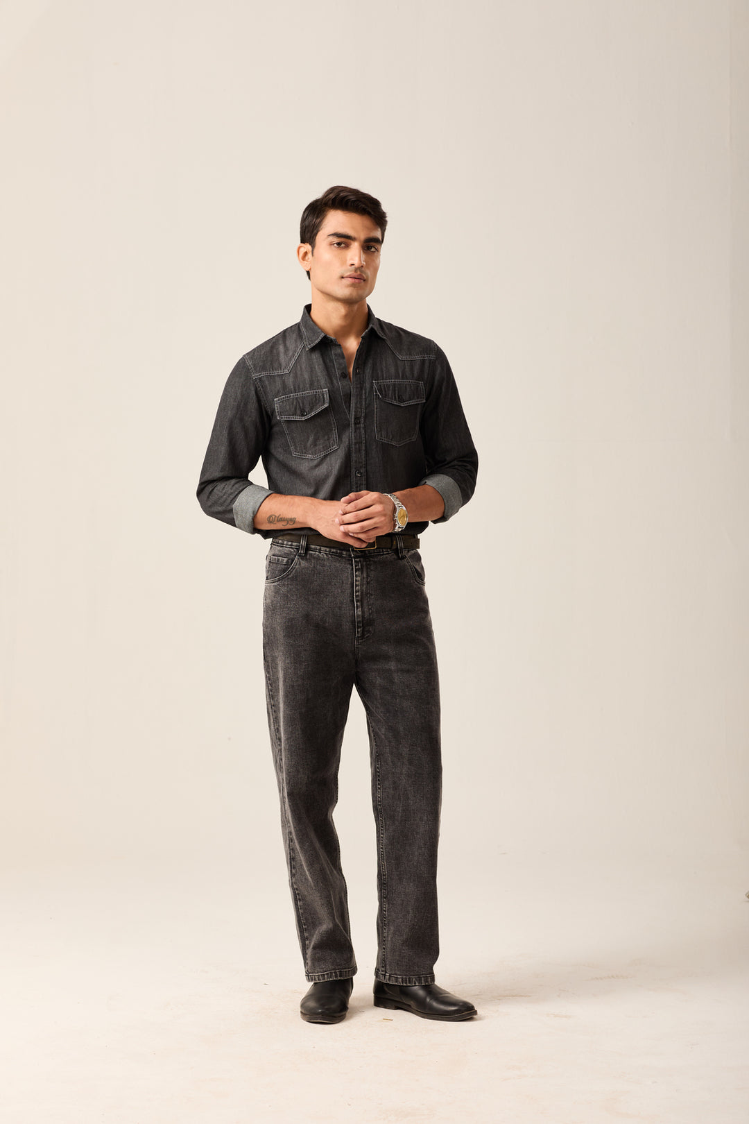 Charcoal Western Shirt