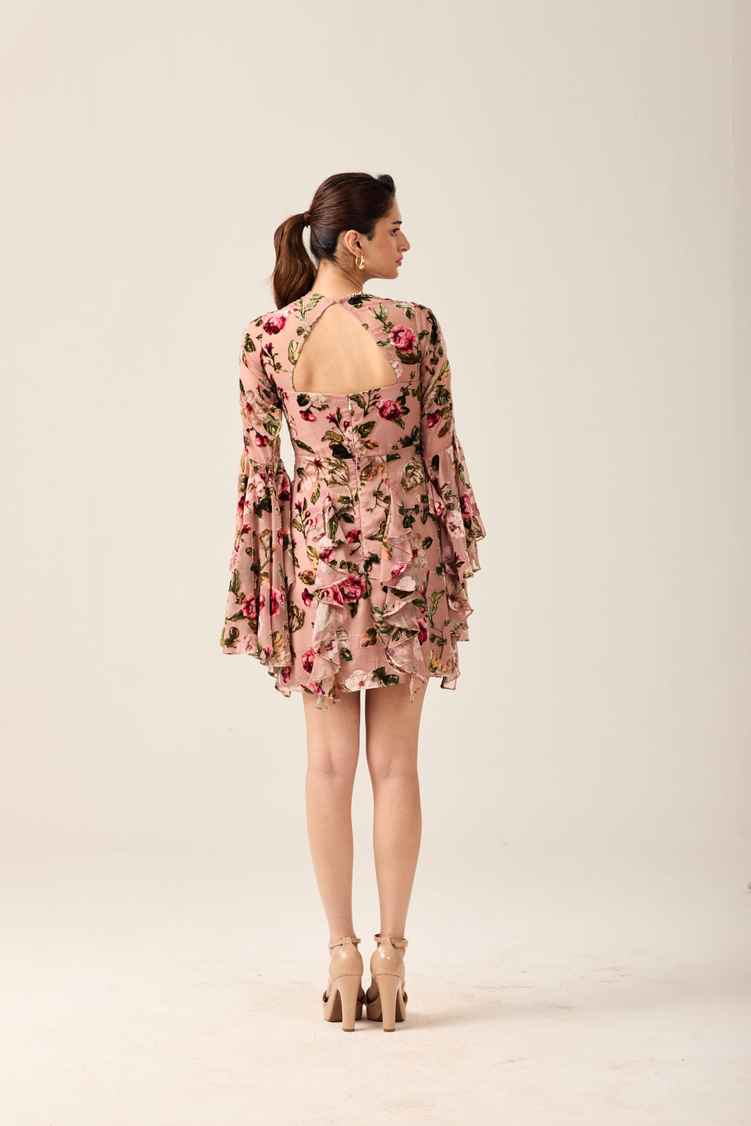 Bell Sleeve Floral Dress