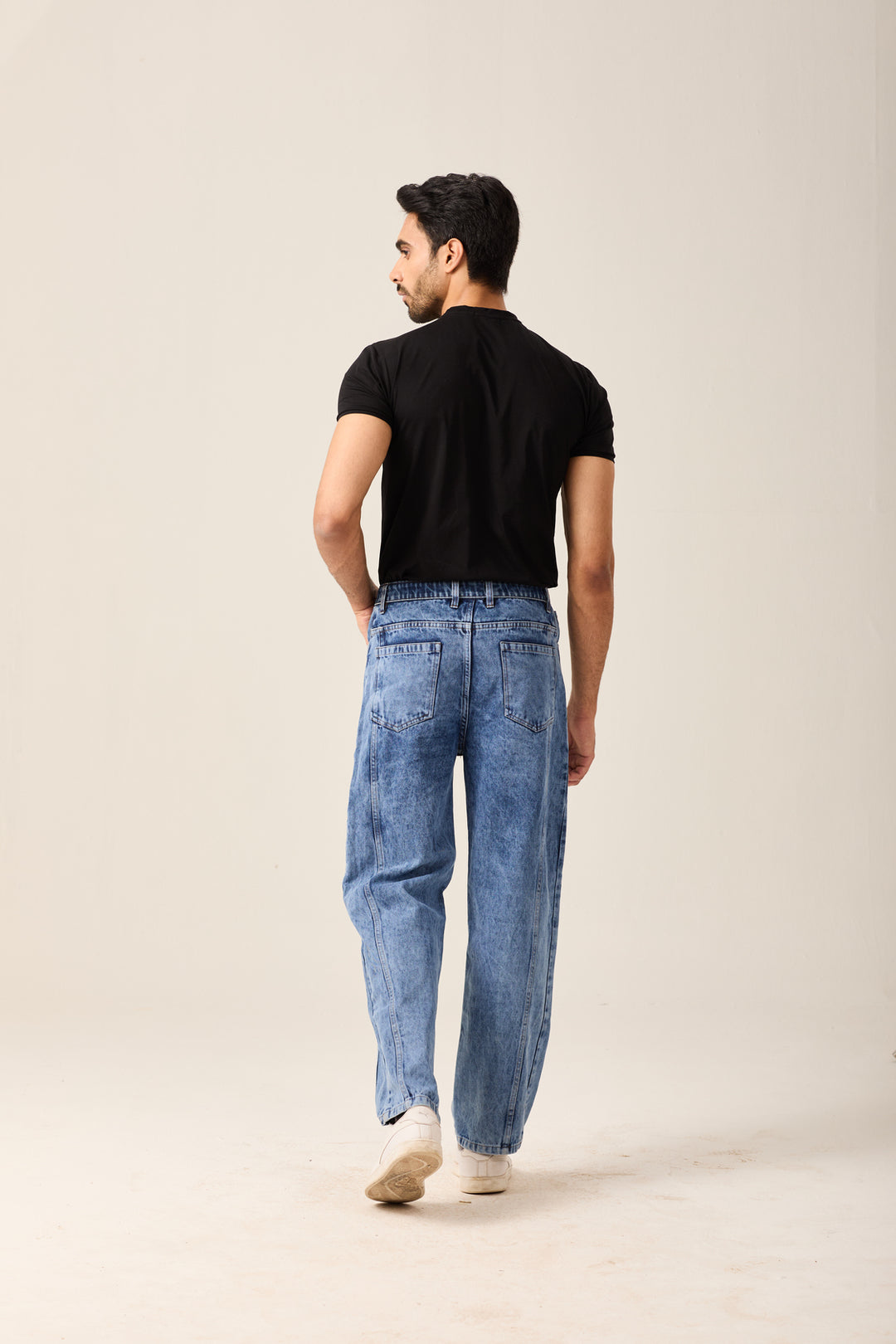 Deep Blue Panelled Denim