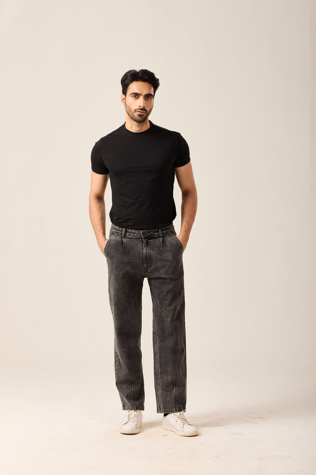 Charcoal Black Washed Jeans