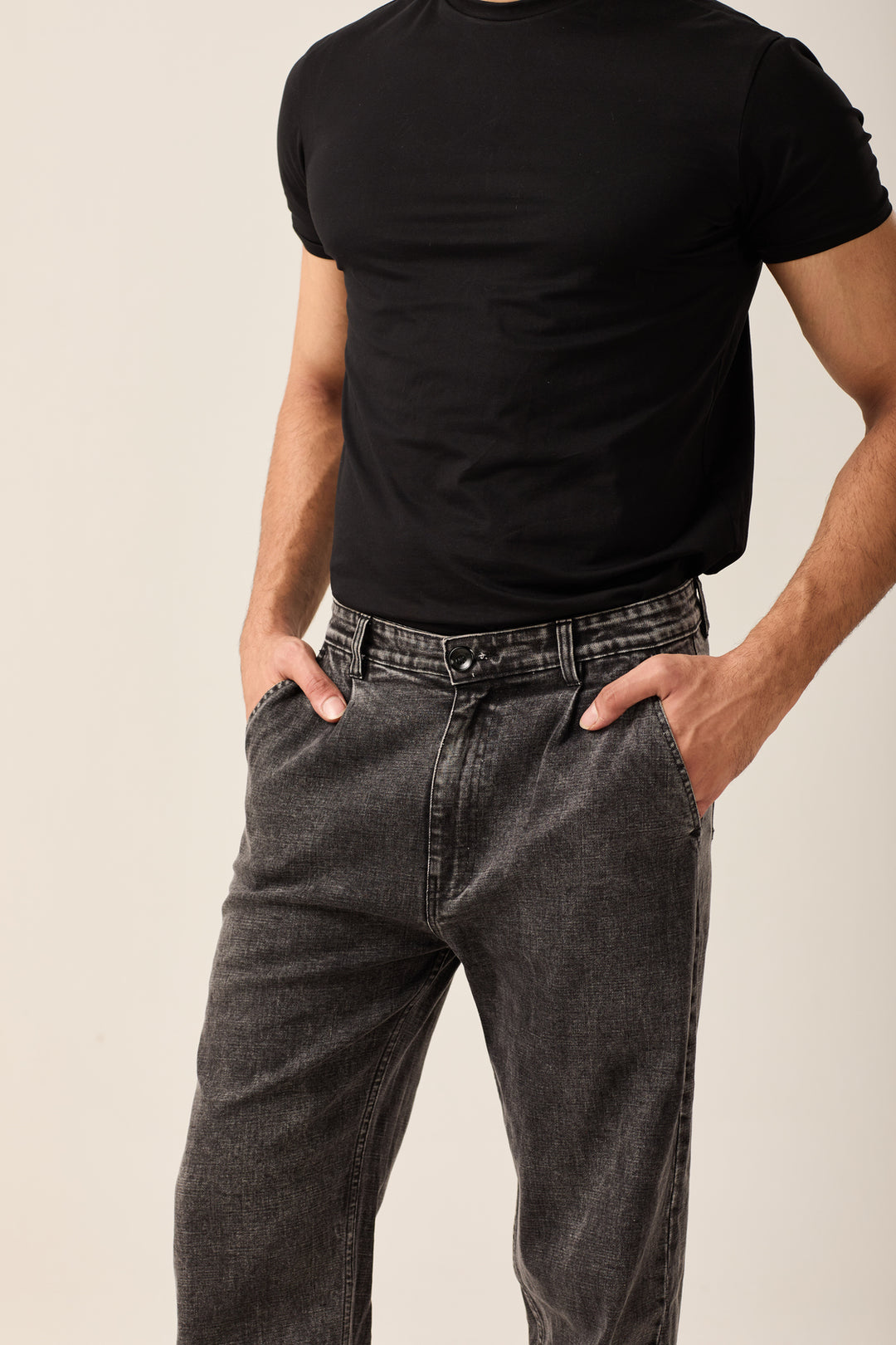 Charcoal Black Washed Jeans