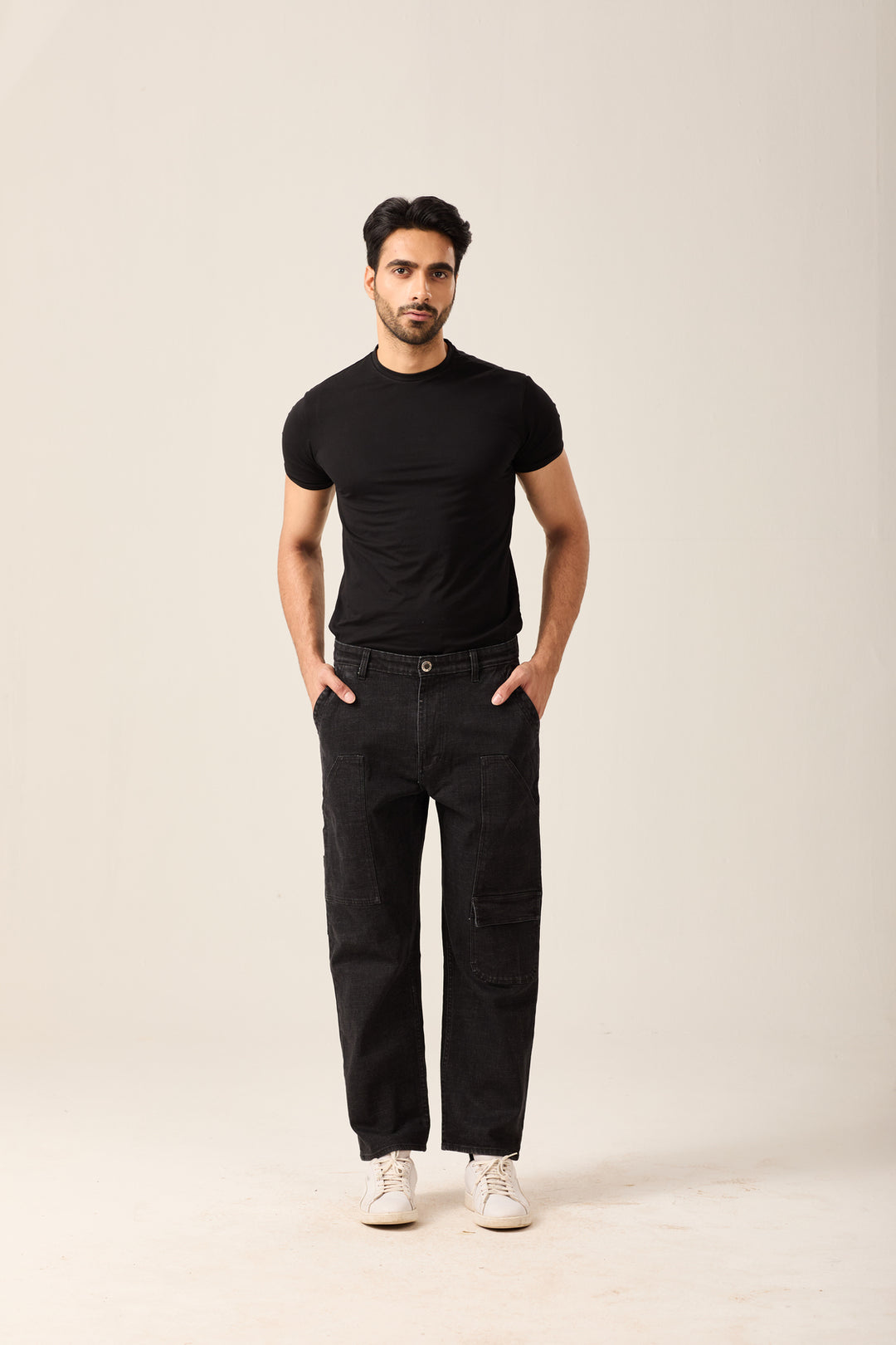 Black Relaxed denim Pants