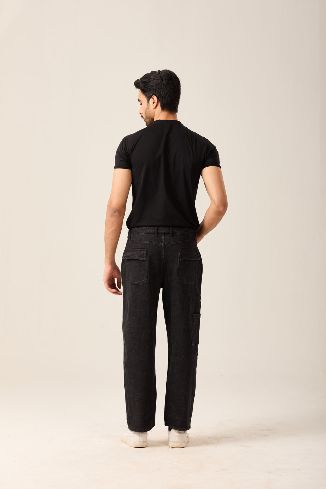 Black Relaxed denim Pants
