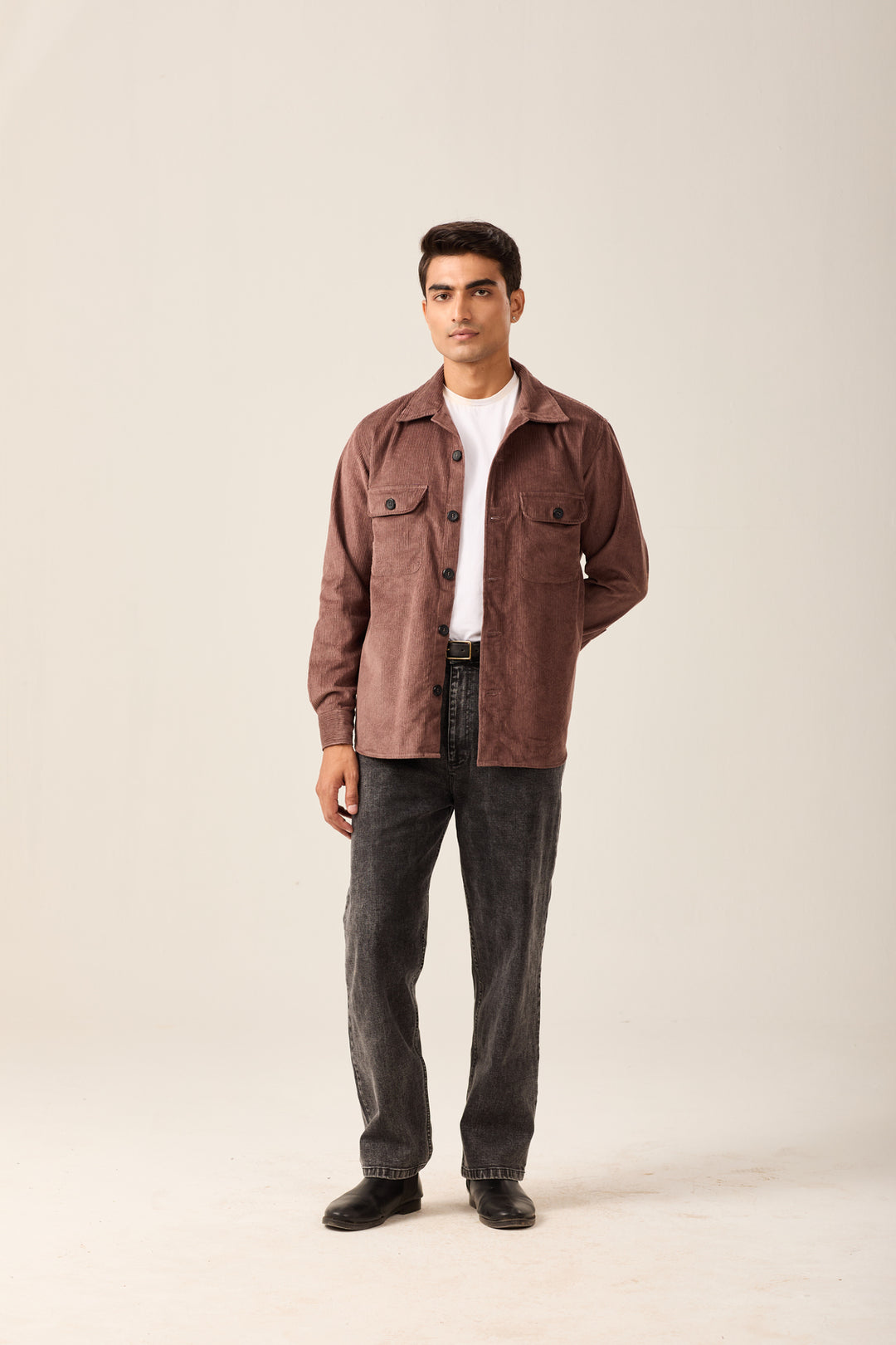Brown Corduroy Shirt Jacket