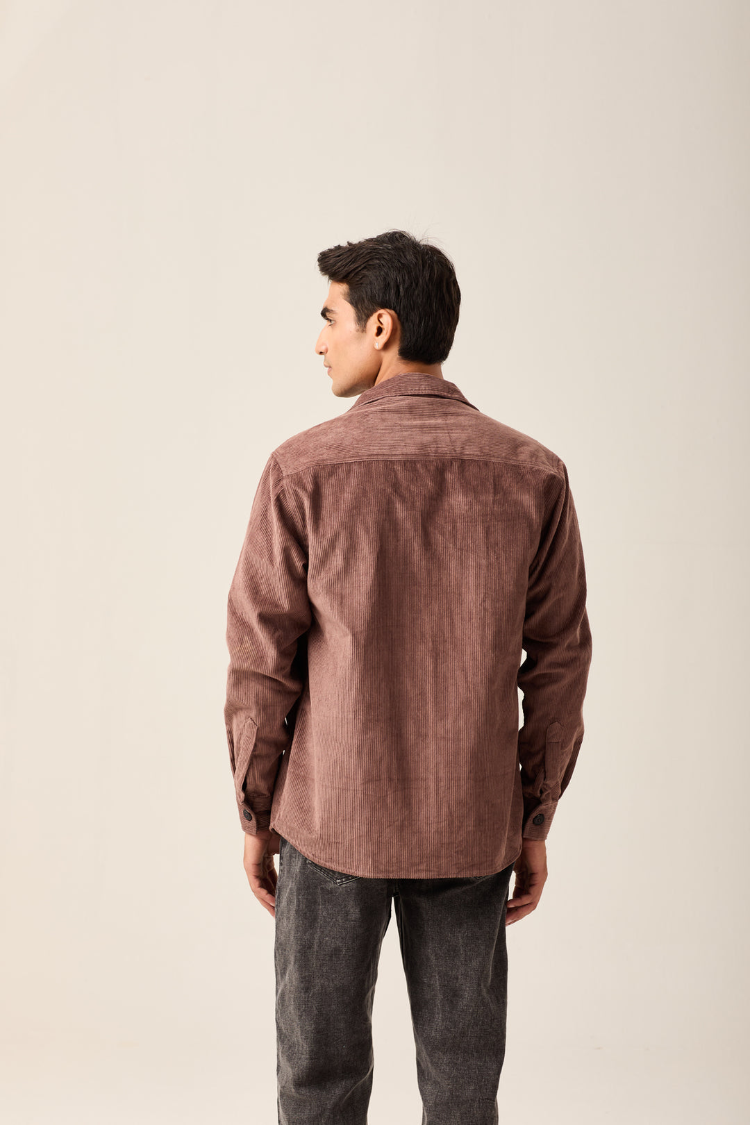 Brown Corduroy Shirt Jacket