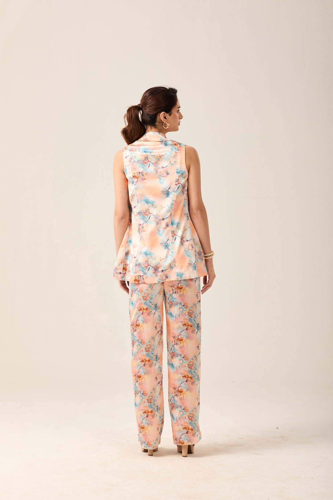 Peach Floral Co-ord Set