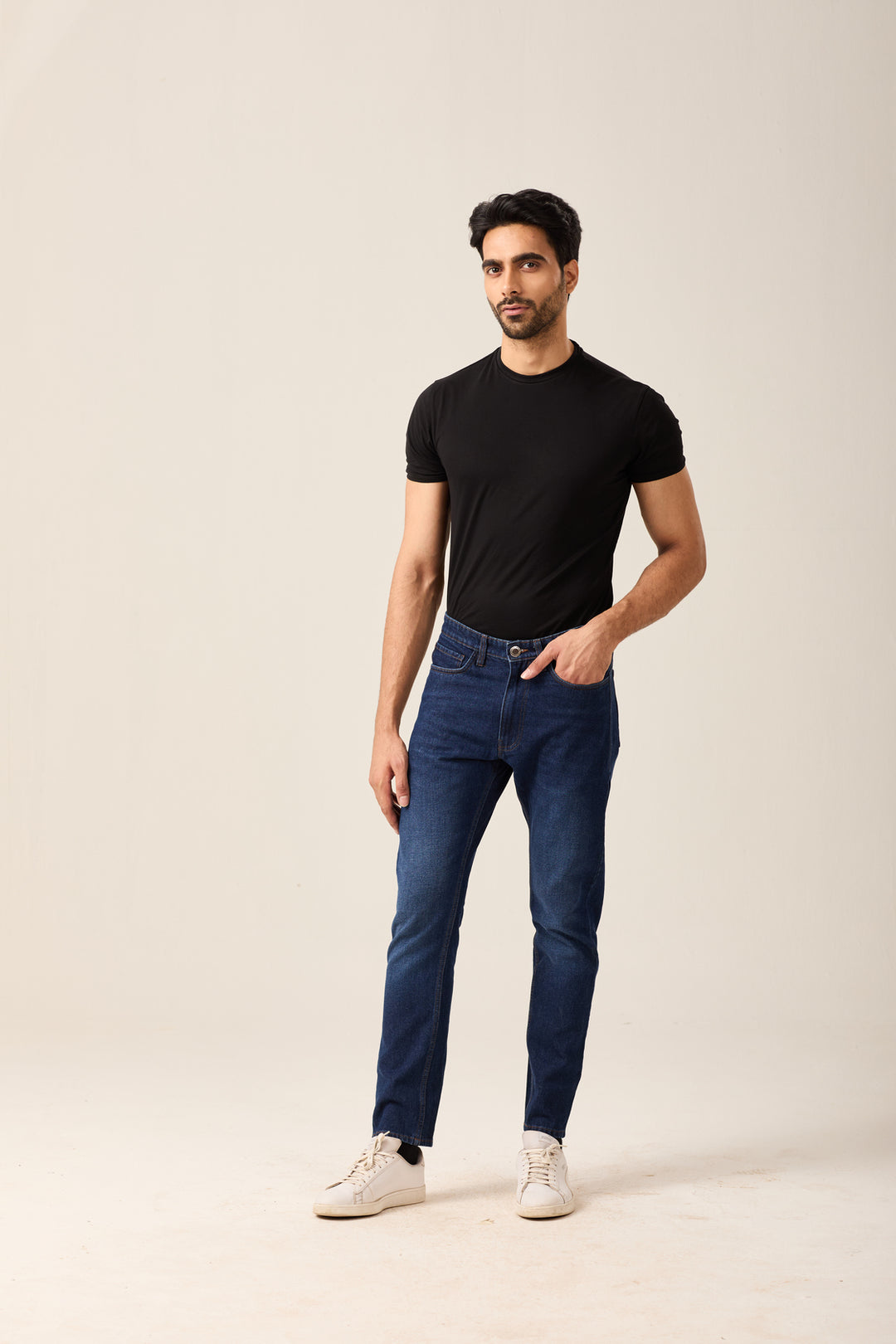 Navy Slim Tapered Jeans