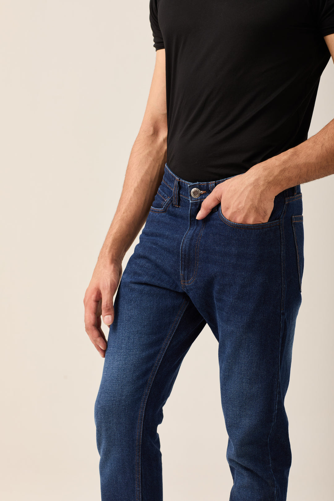 Navy Slim Tapered Jeans