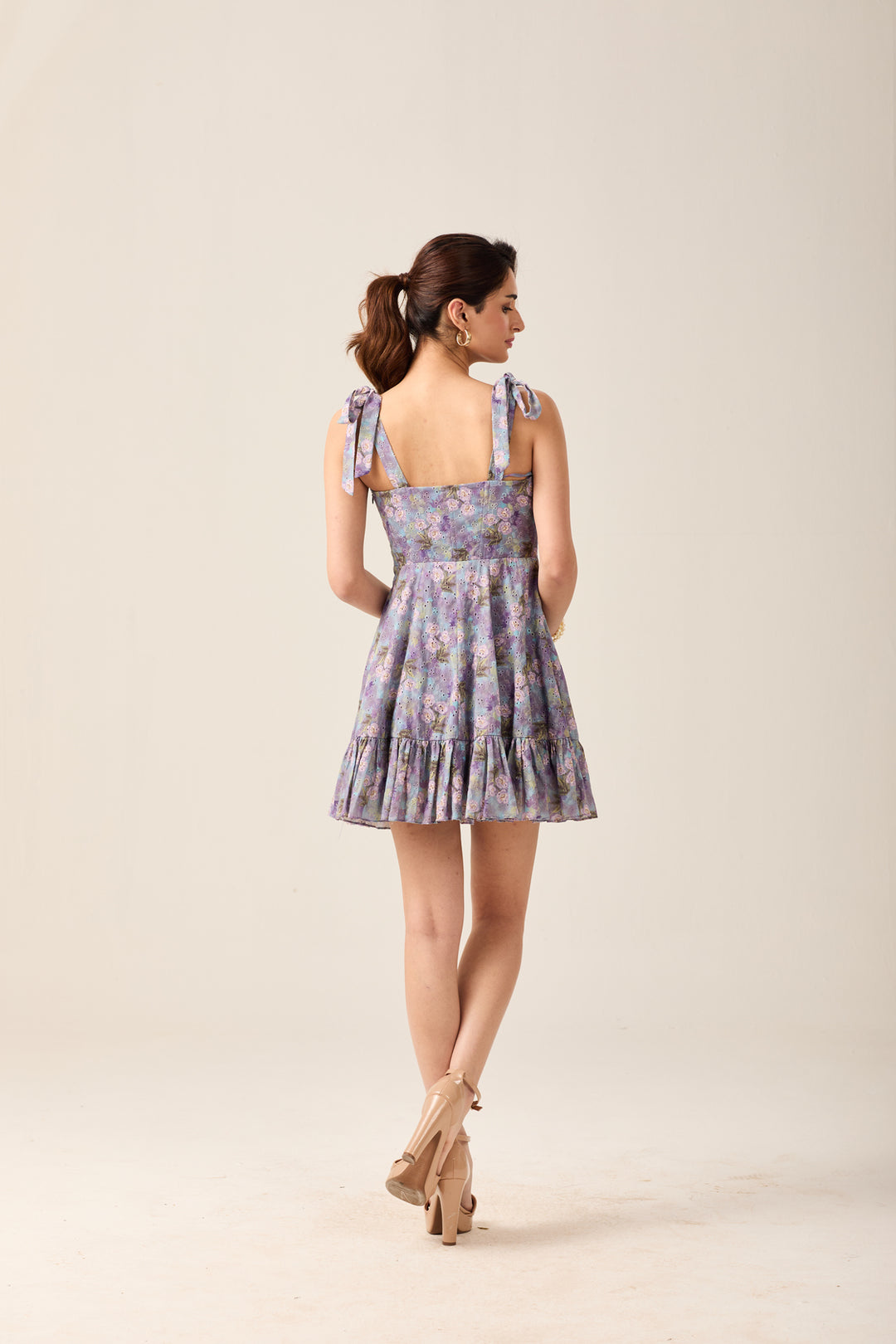 Lilac Floral Mini Dress