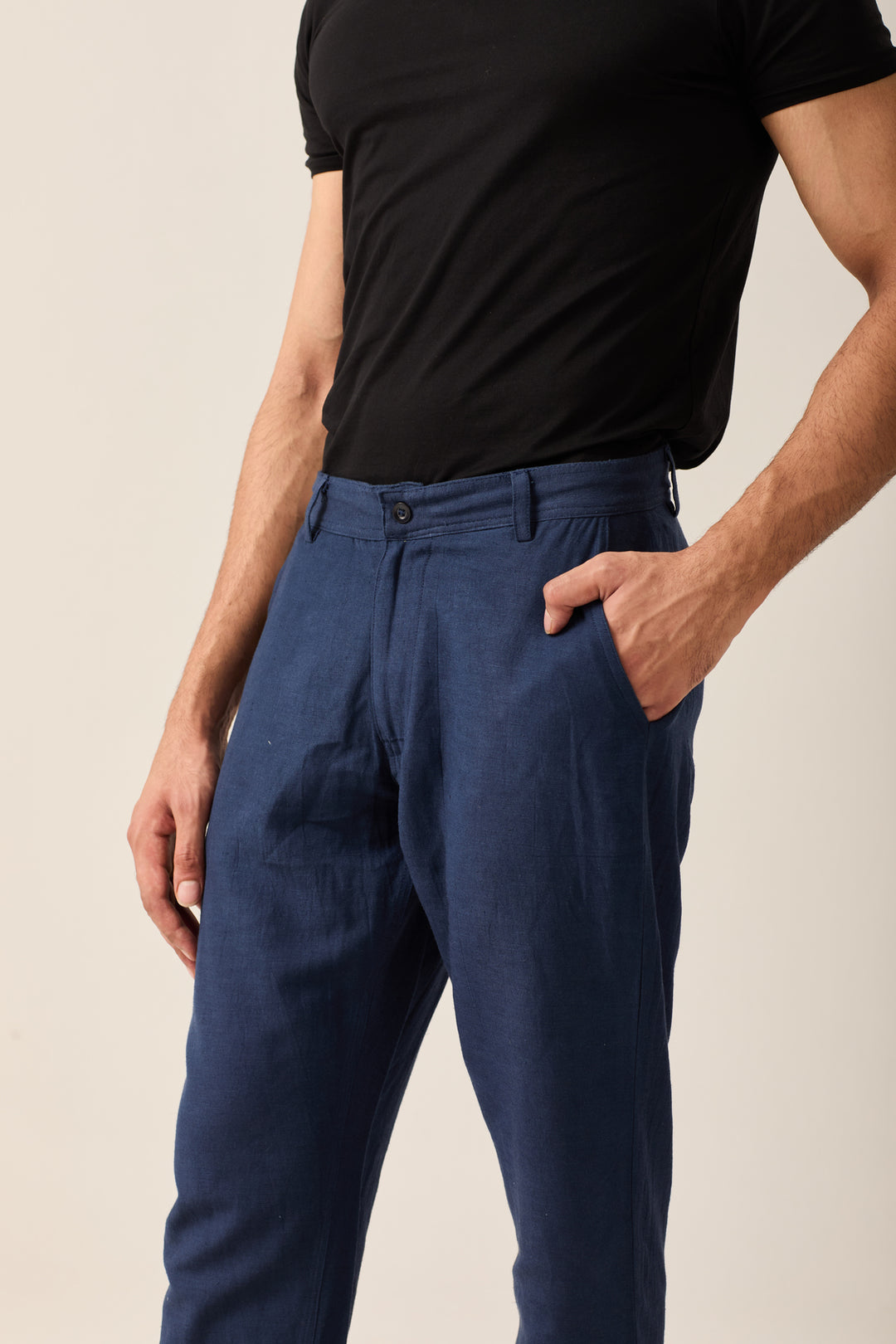 Smart Navy linen Trousers