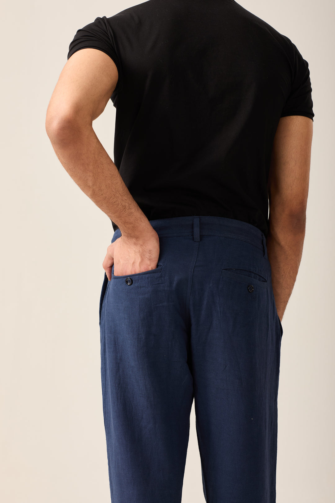 Smart Navy linen Trousers