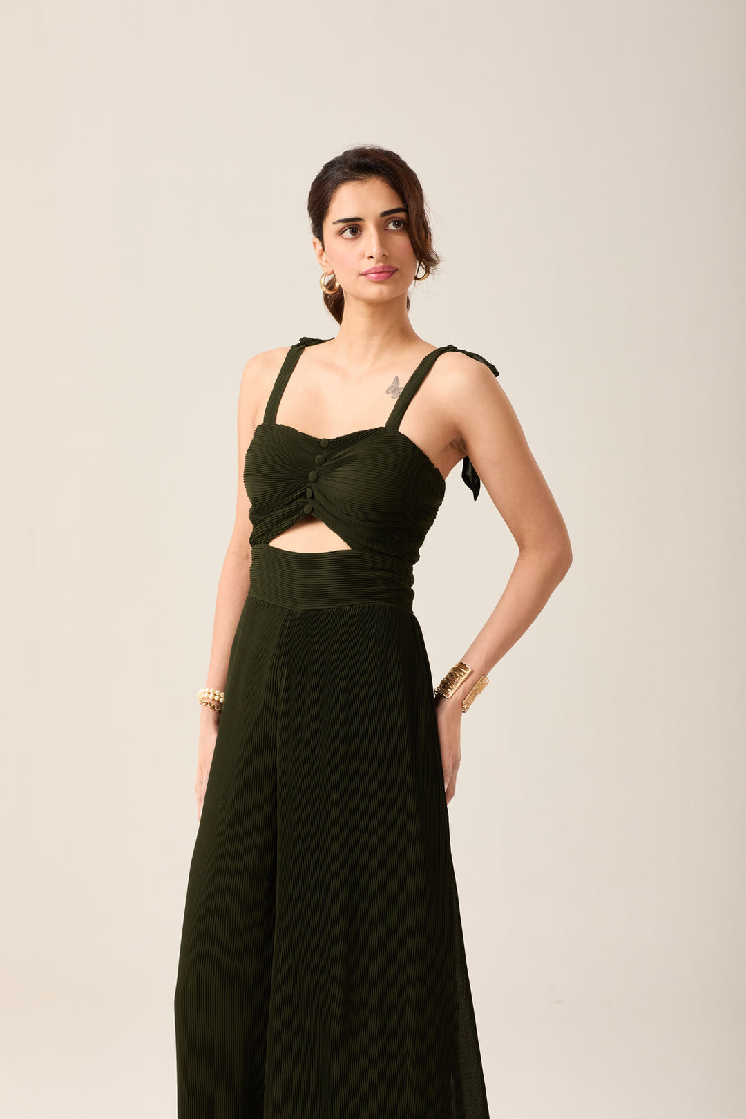 Olive Cutout Jumpsuit