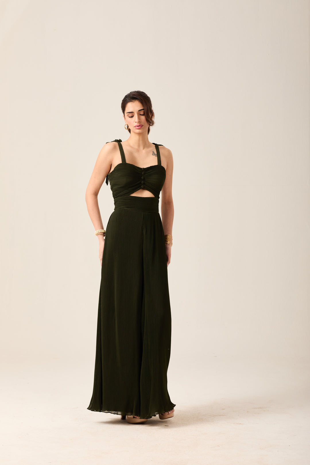 Olive Cutout Jumpsuit