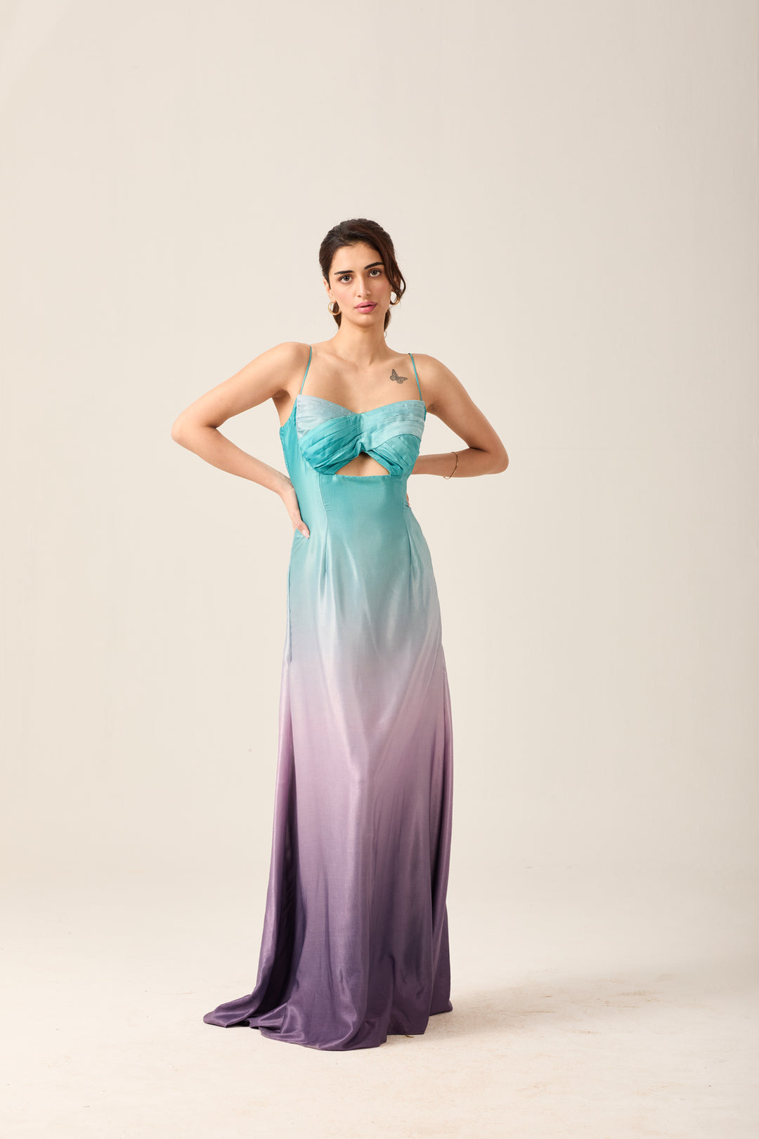 Aqua Ombre Maxi Dress