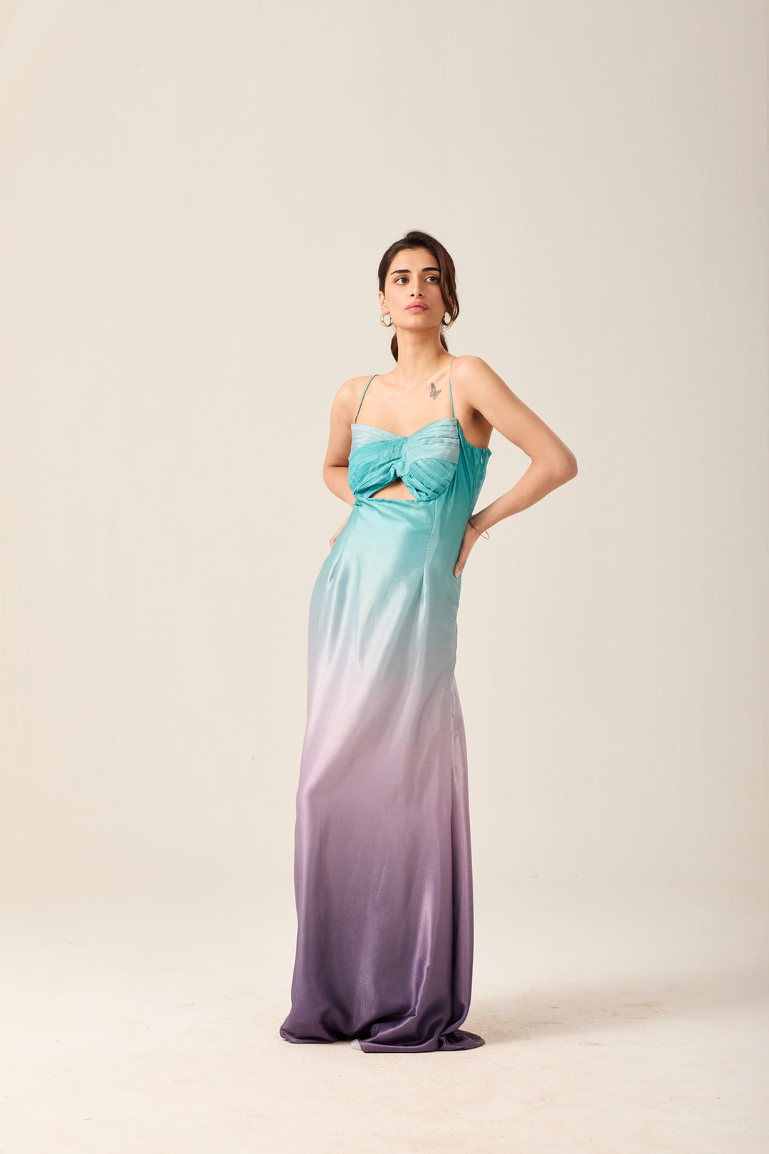 Aqua Ombre Maxi Dress