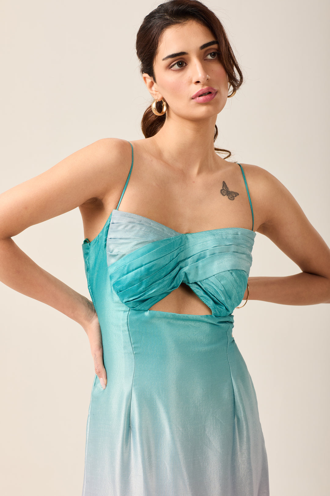 Aqua Ombre Maxi Dress