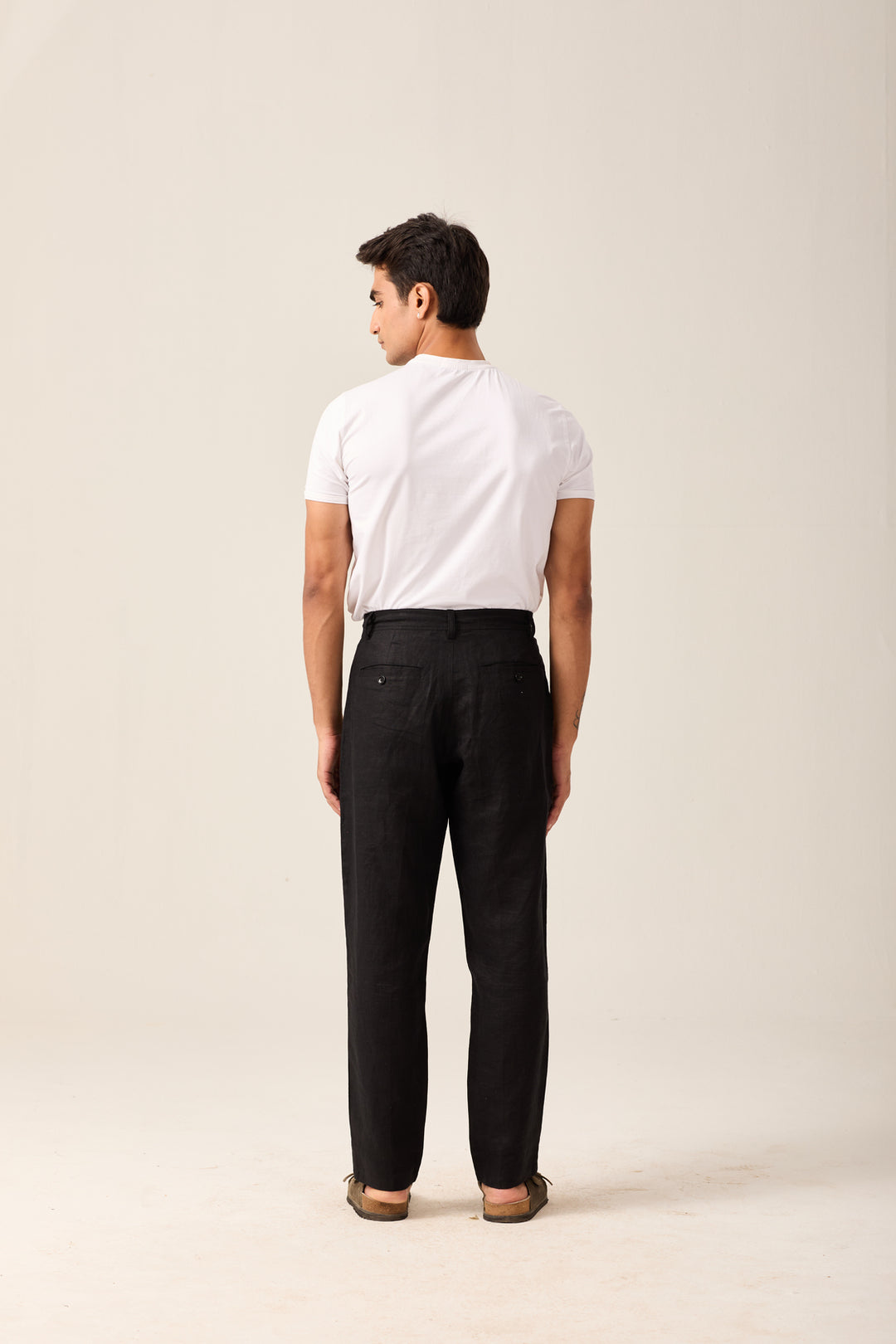 Classic Black Linen Trousers