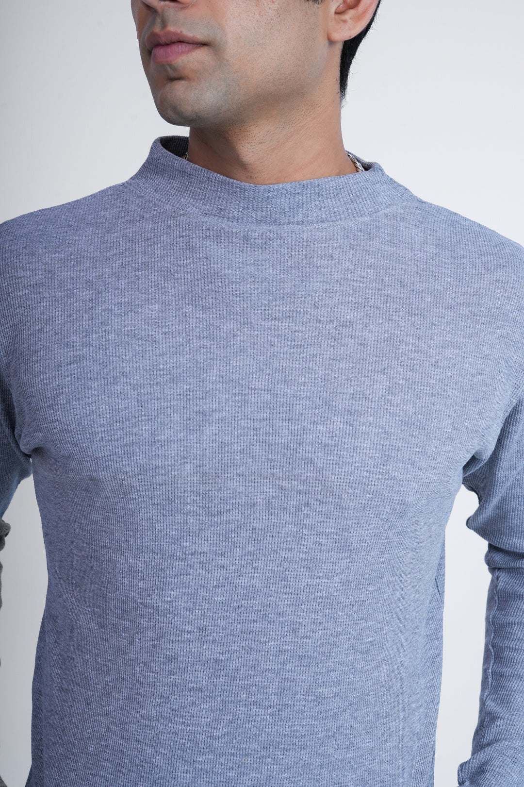 Ash Grey Minimal Knit T-shirt