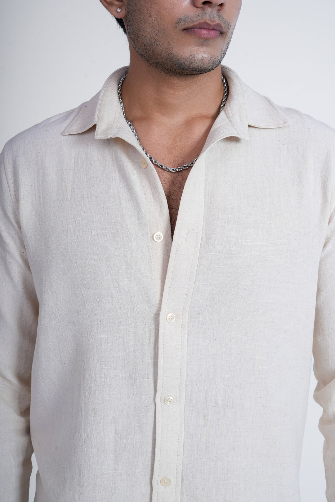 Ivory Ease Linen Shirt