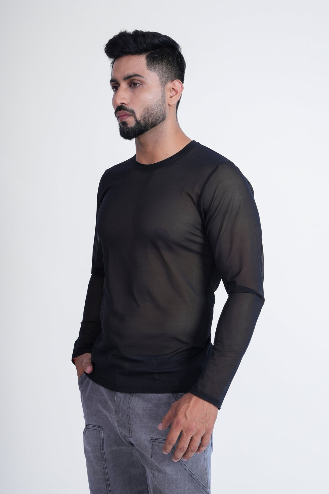 Black Full-Sleeve T-Shirt