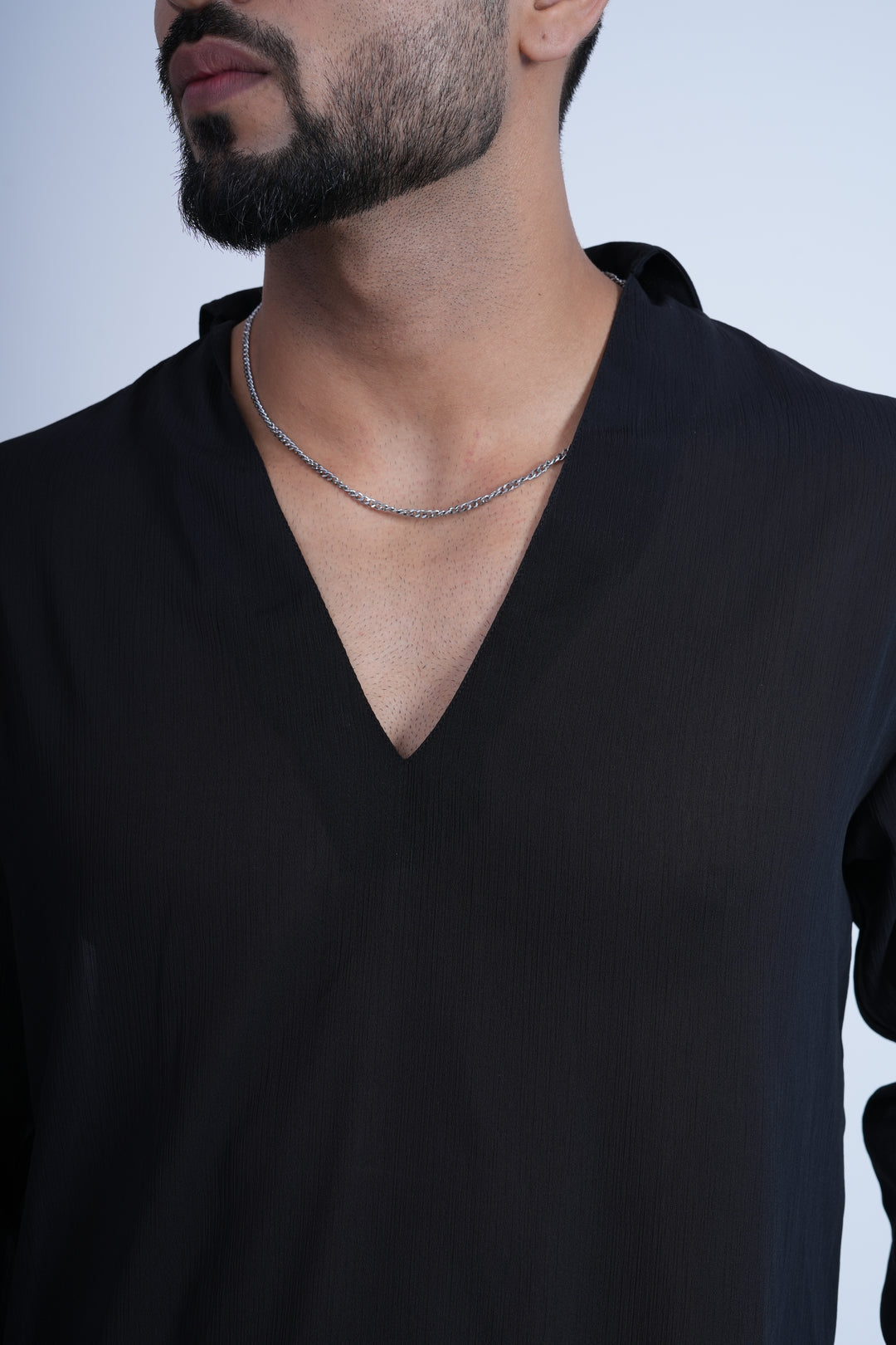 Midnight V-Neck Relaxed Shirt