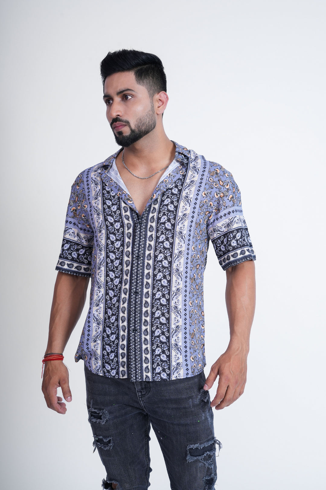 Indigo Heritage Printed  Shirt
