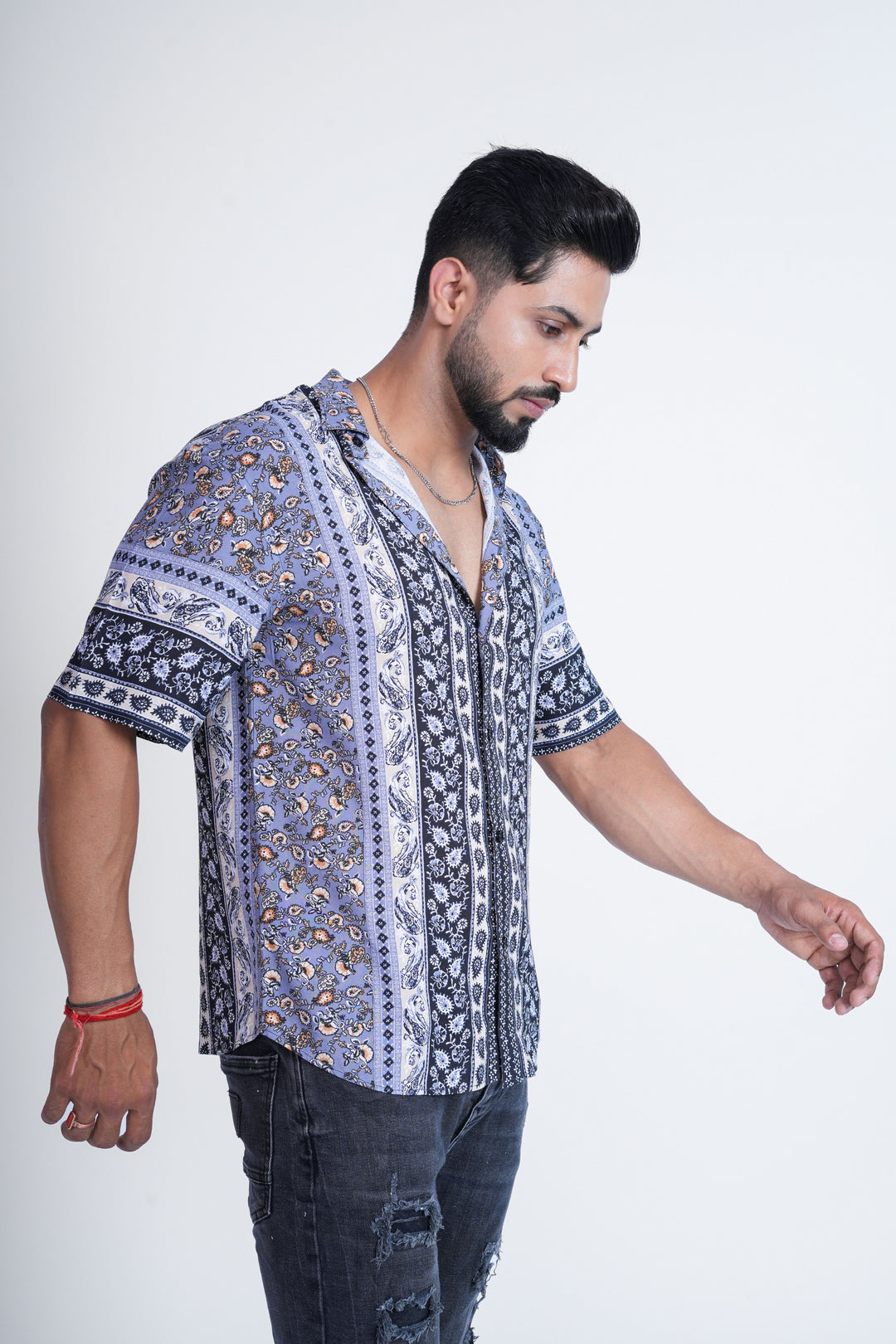 Indigo Heritage Printed  Shirt