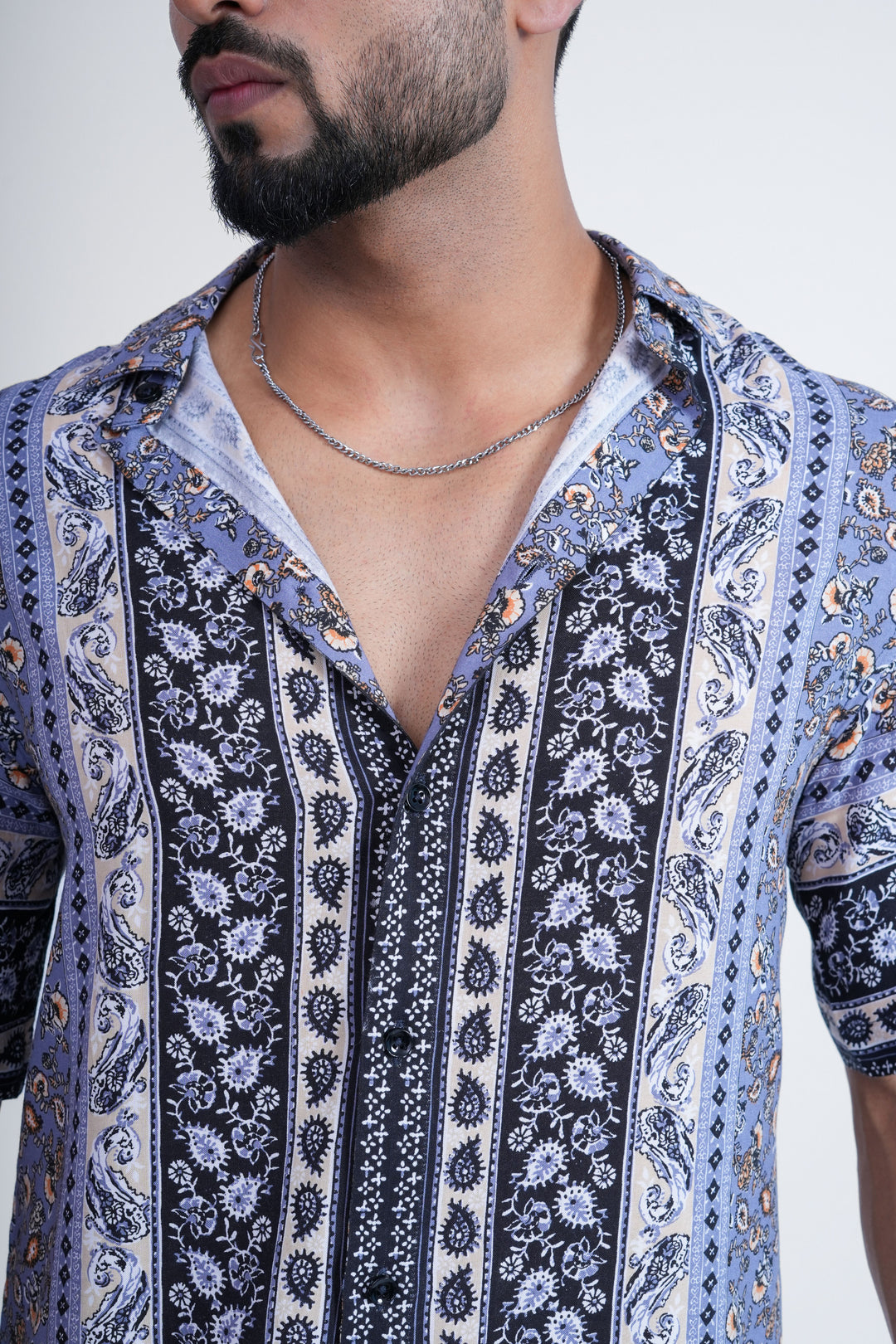Indigo Heritage Printed  Shirt
