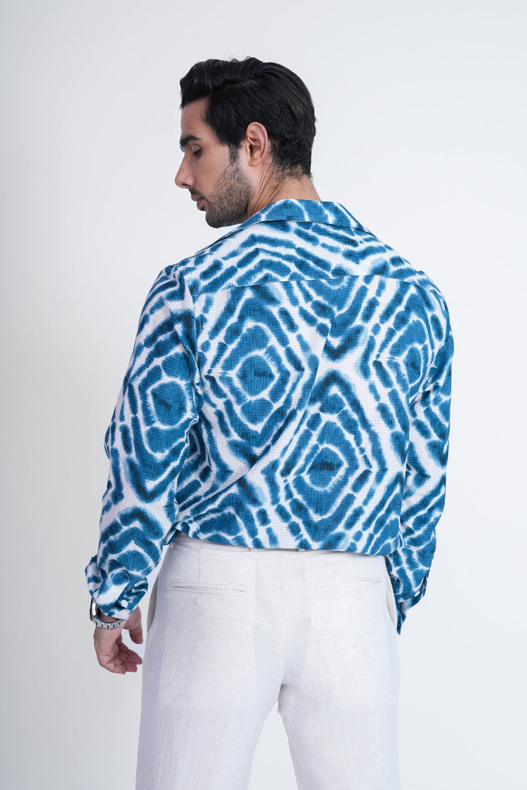 Azure Wave Printed Shirt