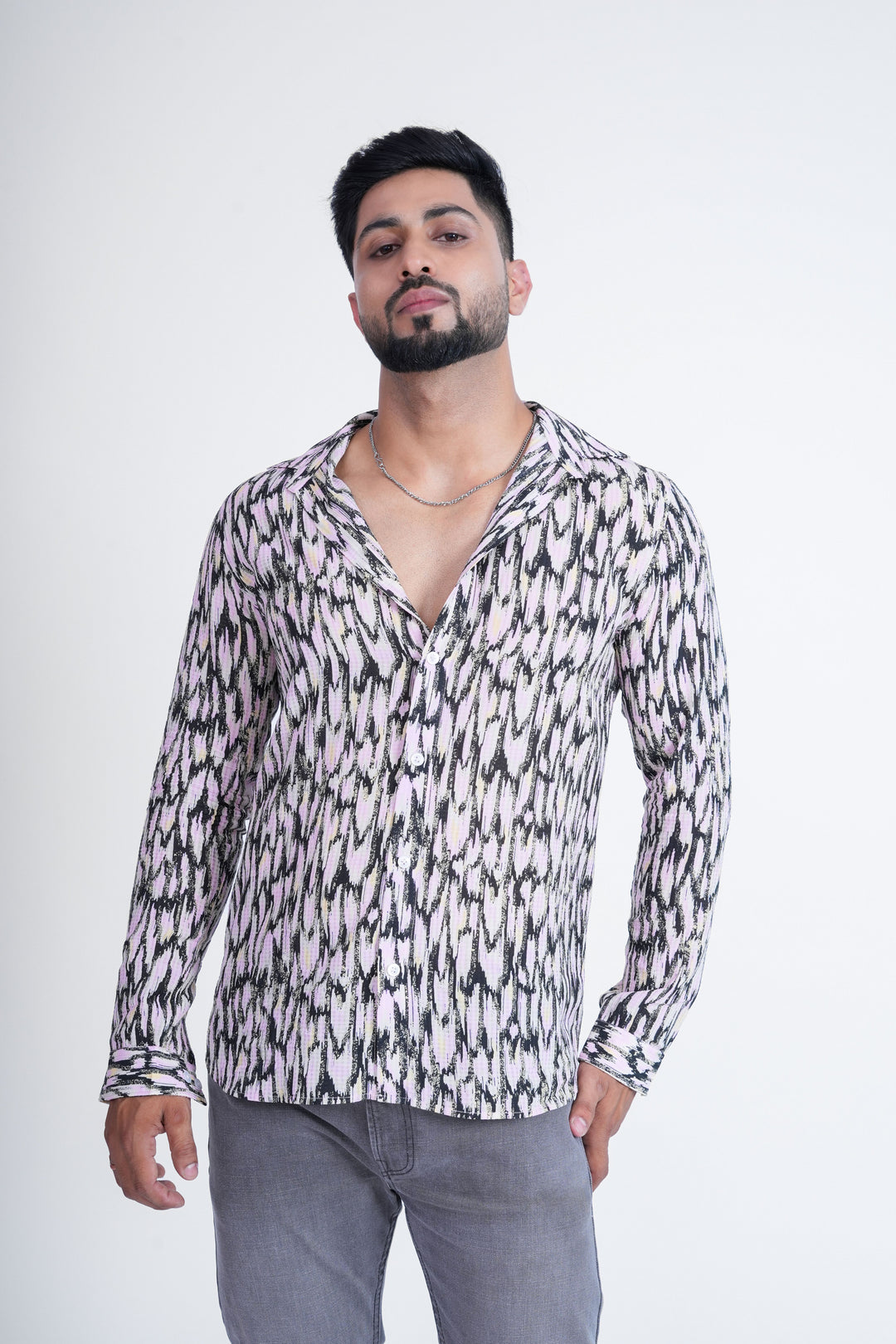 Blush Noir Abstract Printed Shirt