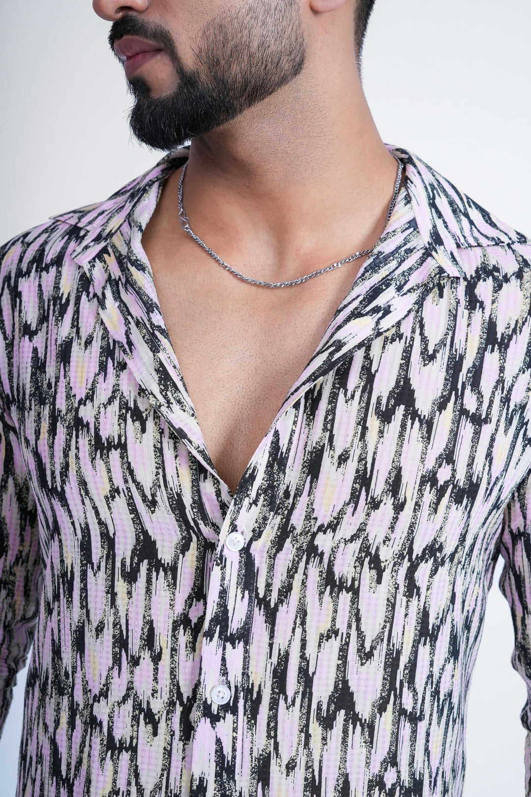 Blush Noir Abstract Printed Shirt