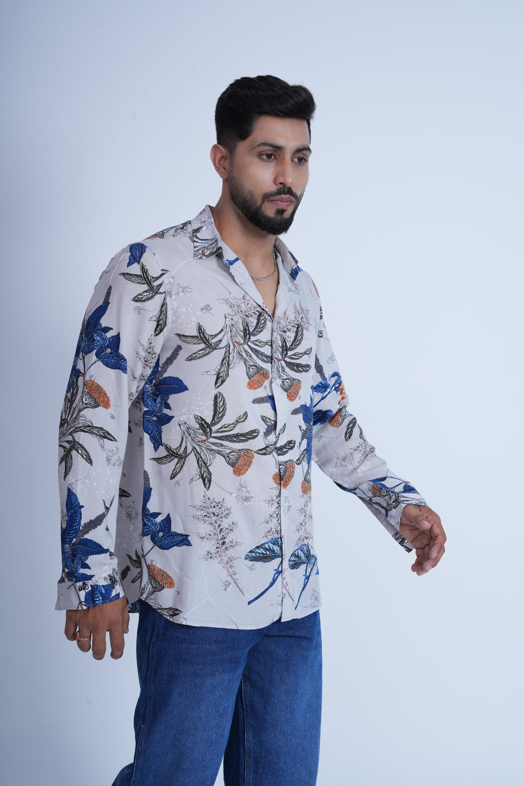 Ivory Bloom Printed Shirt