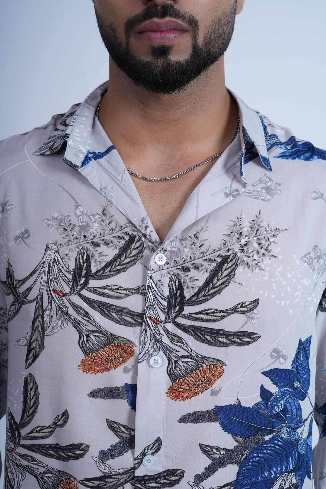 Ivory Bloom Printed Shirt