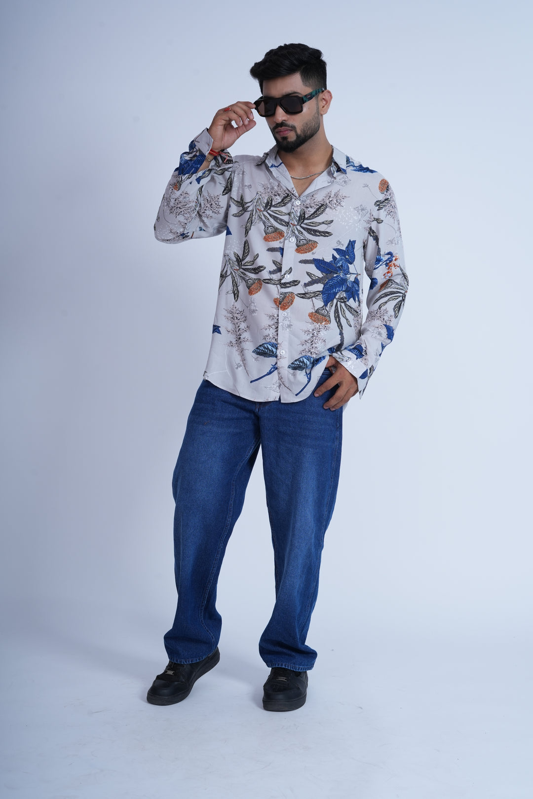 Ivory Bloom Printed Shirt