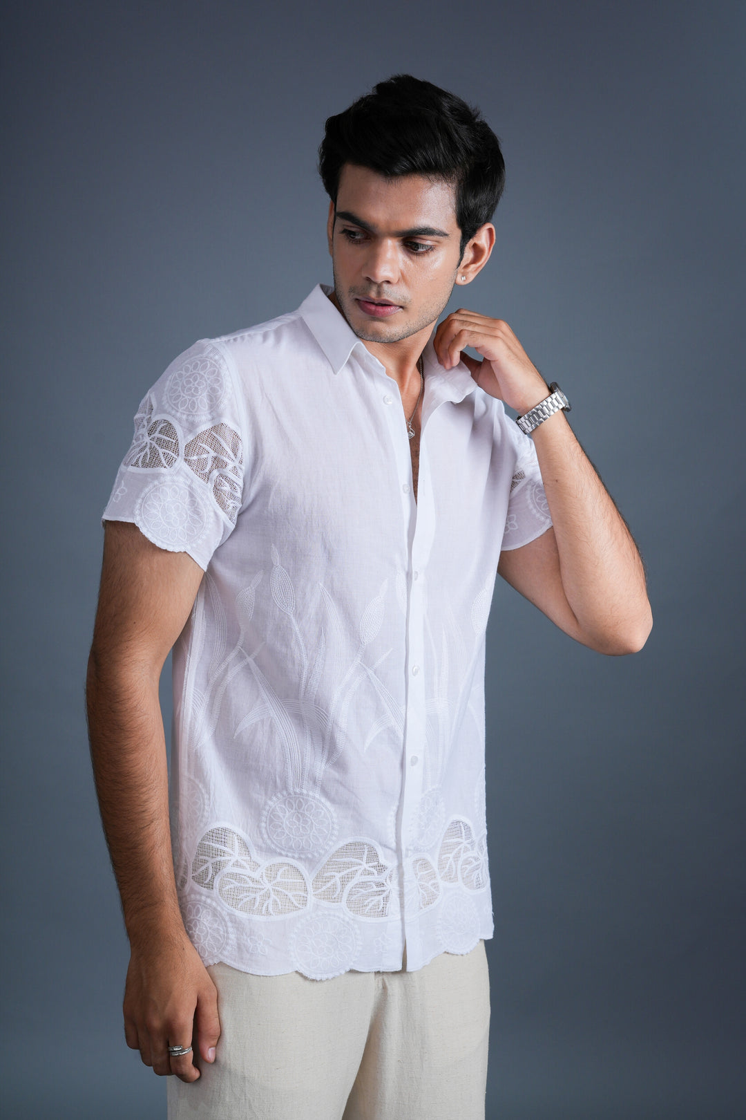 Ivory Heritage Embroidered Shirt