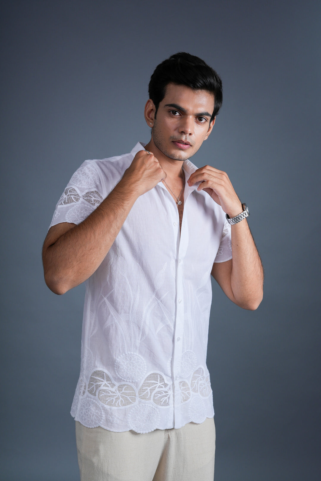 Ivory Heritage Embroidered Shirt