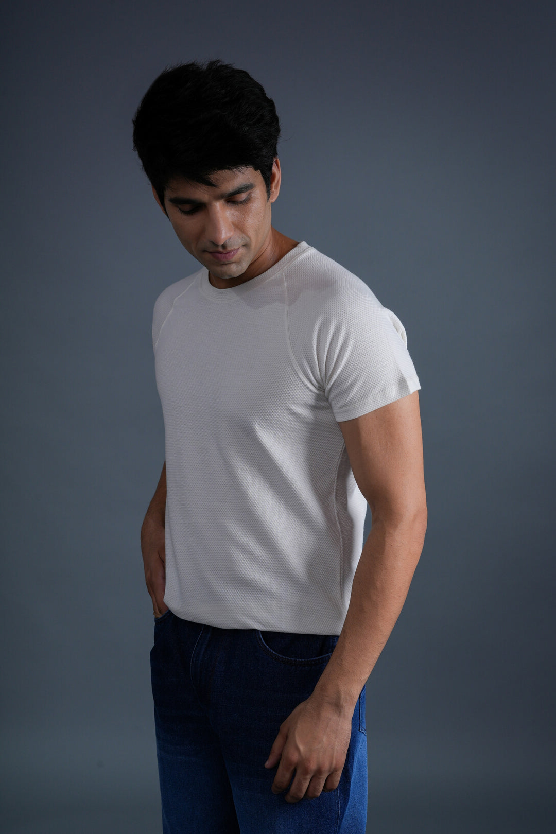 Ivory Textured Essential Tee