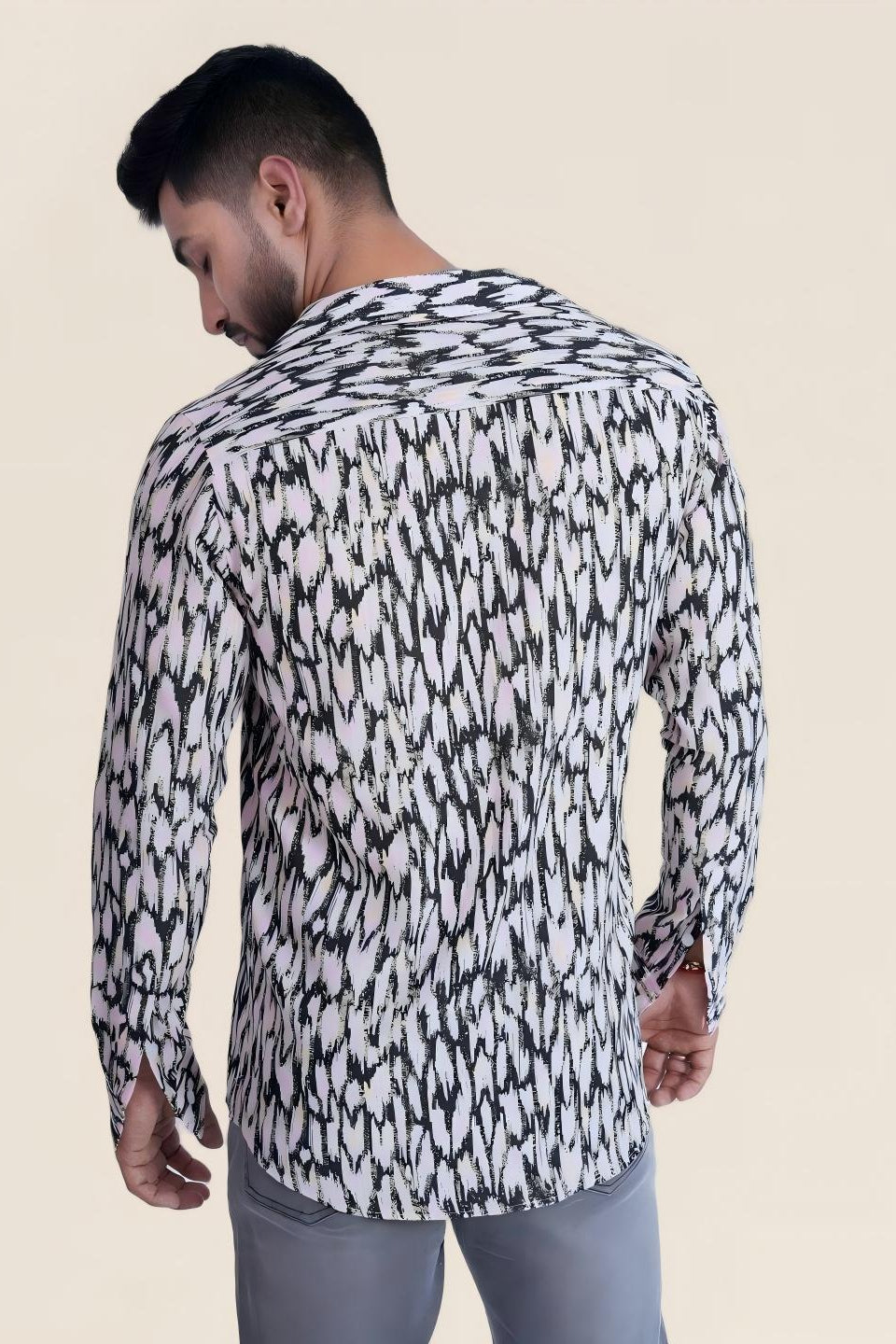 Blush Noir Abstract Printed Shirt
